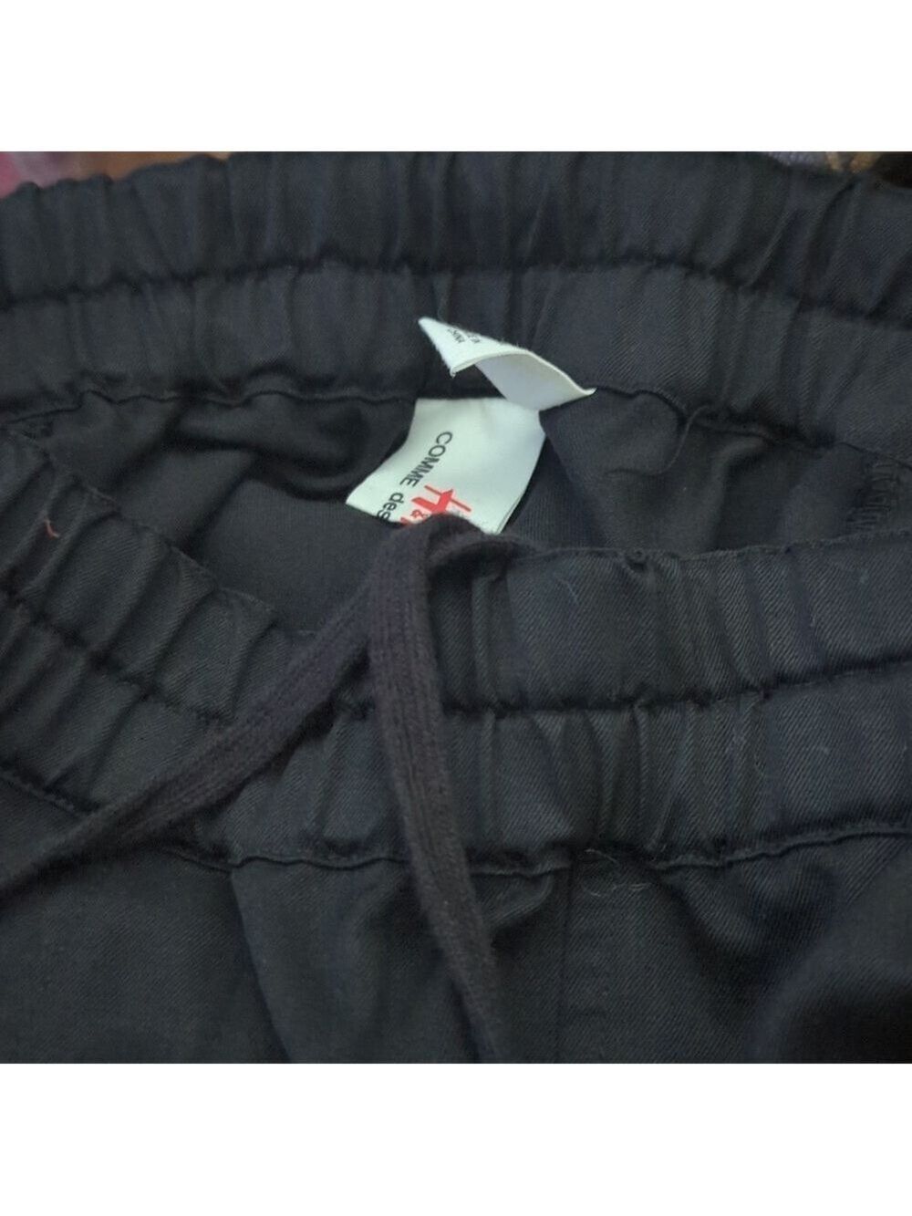 HP. Comme de Garcons X H&M  Black Drop Seat Slim Leg Capri - Picture 12 of 13